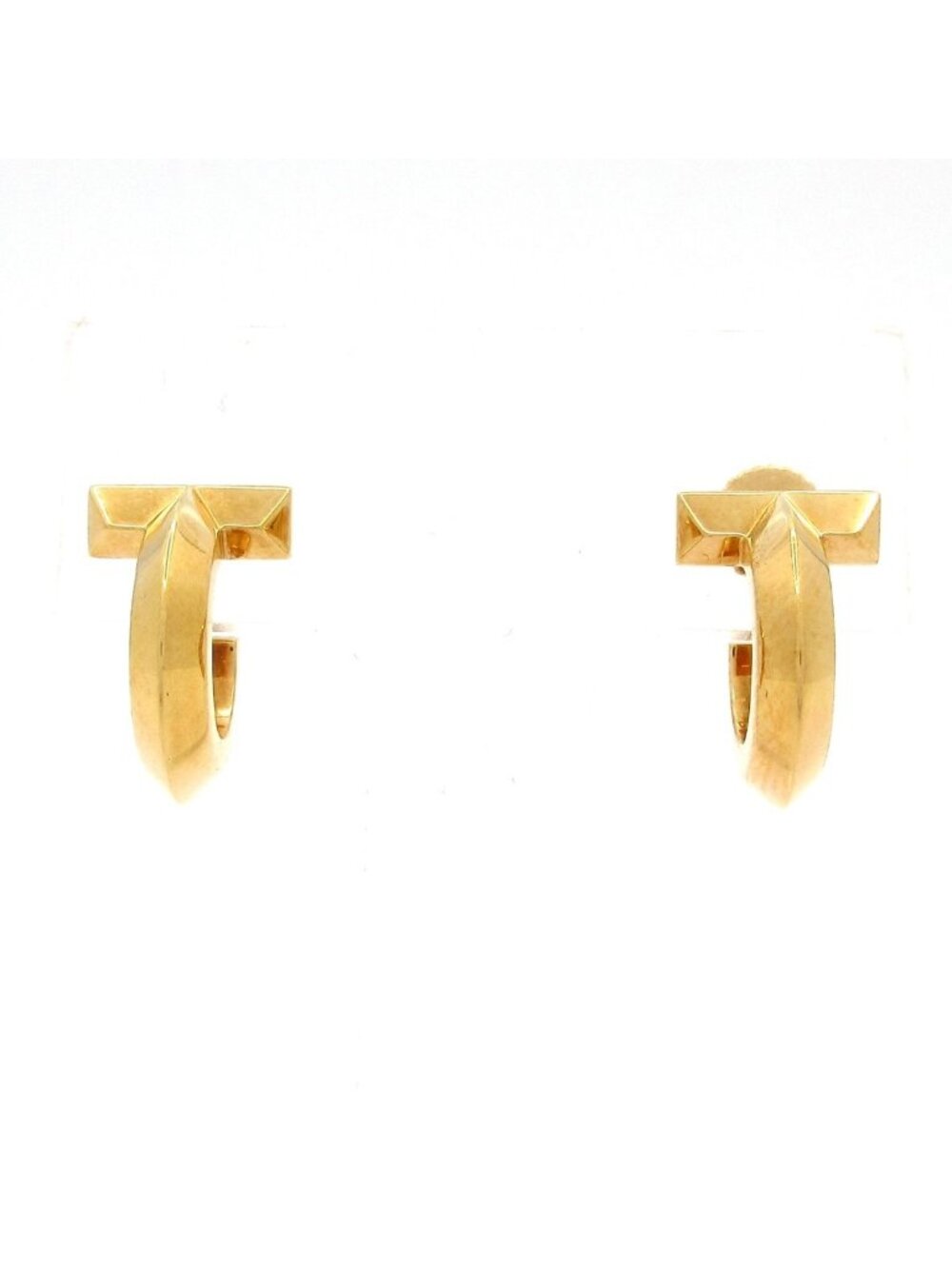 Tiffany & Co Earrings T One Hoop 18k Yellow Gold